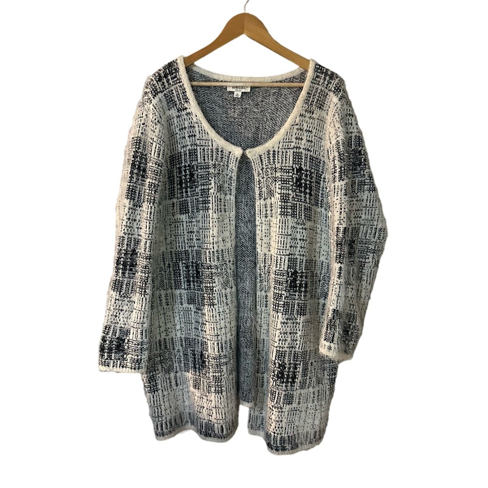 Norm Thompson Eyelash Knit Grandpa Cardigan Sweater Size XL